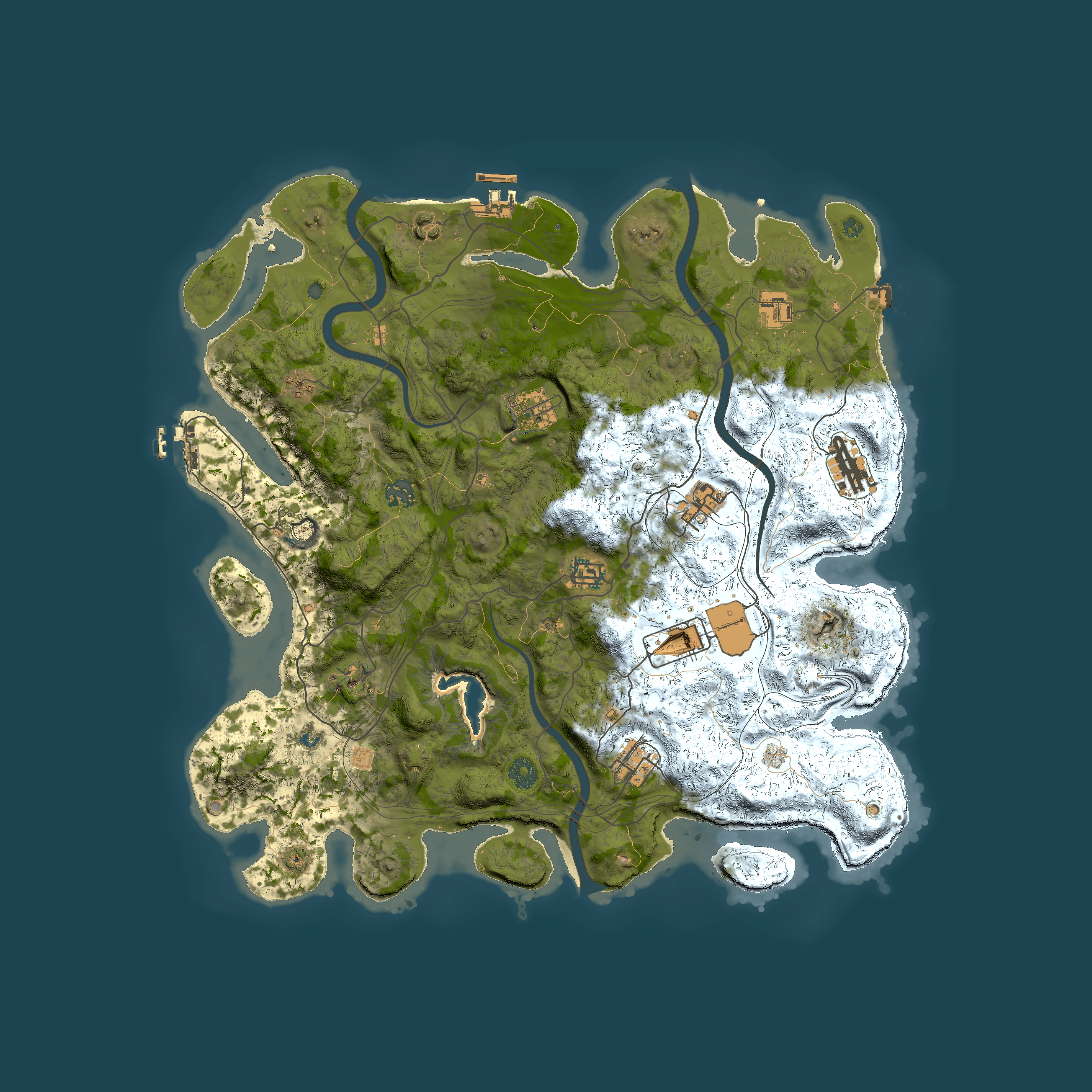 Full top-down render of Rust map seed 1128532953, 4250x4250m
