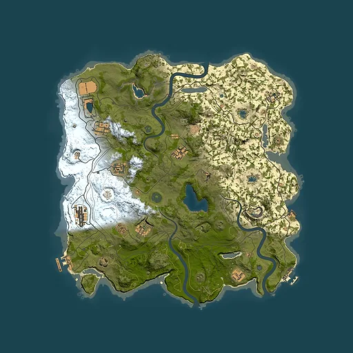 Rust map seed 1378711895, 4000x4000m top-down preview