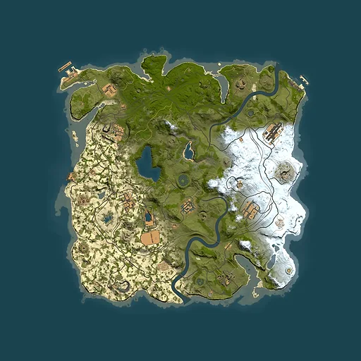 Rust map seed 1205976096, 3750x3750m top-down preview