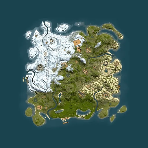 Rust map seed 0, 4250x4250m top-down preview