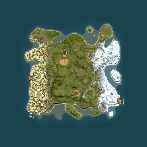 Rust map seed 1337, 3400x3400m top-down preview