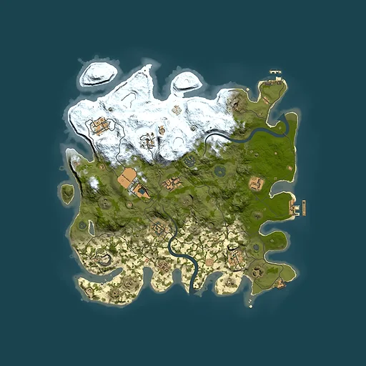 Rust map seed 0, 3710x3710m top-down preview