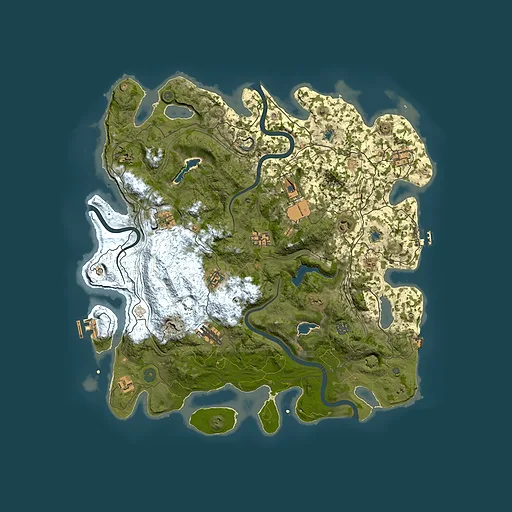 Rust map seed 616020005, 4500x4500m top-down preview