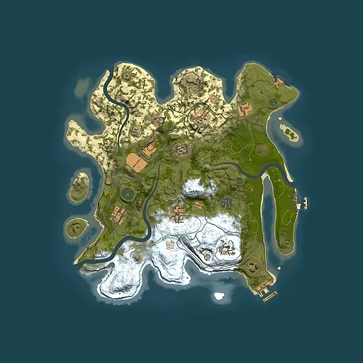 Rust map seed 943309933, 3500x3500m top-down preview
