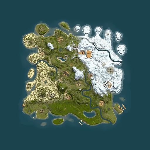 Rust map seed 0, 4250x4250m top-down preview