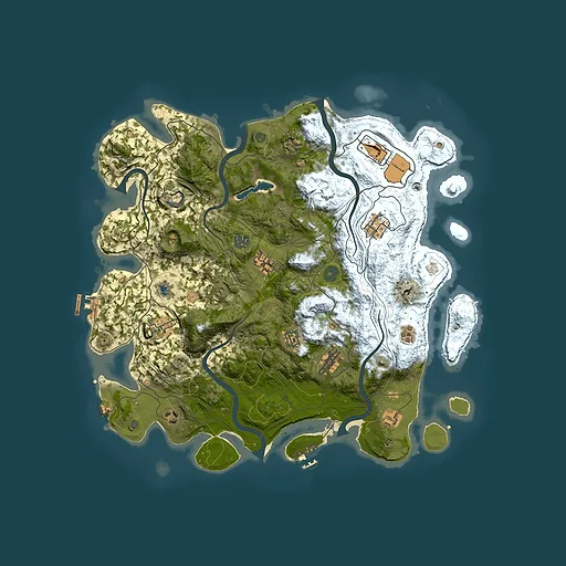 Rust map seed 0, 4250x4250m top-down preview
