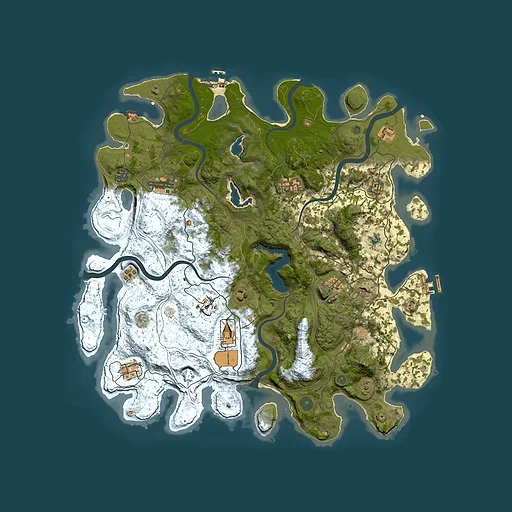 Rust map seed 1281140979, 4500x4500m top-down preview