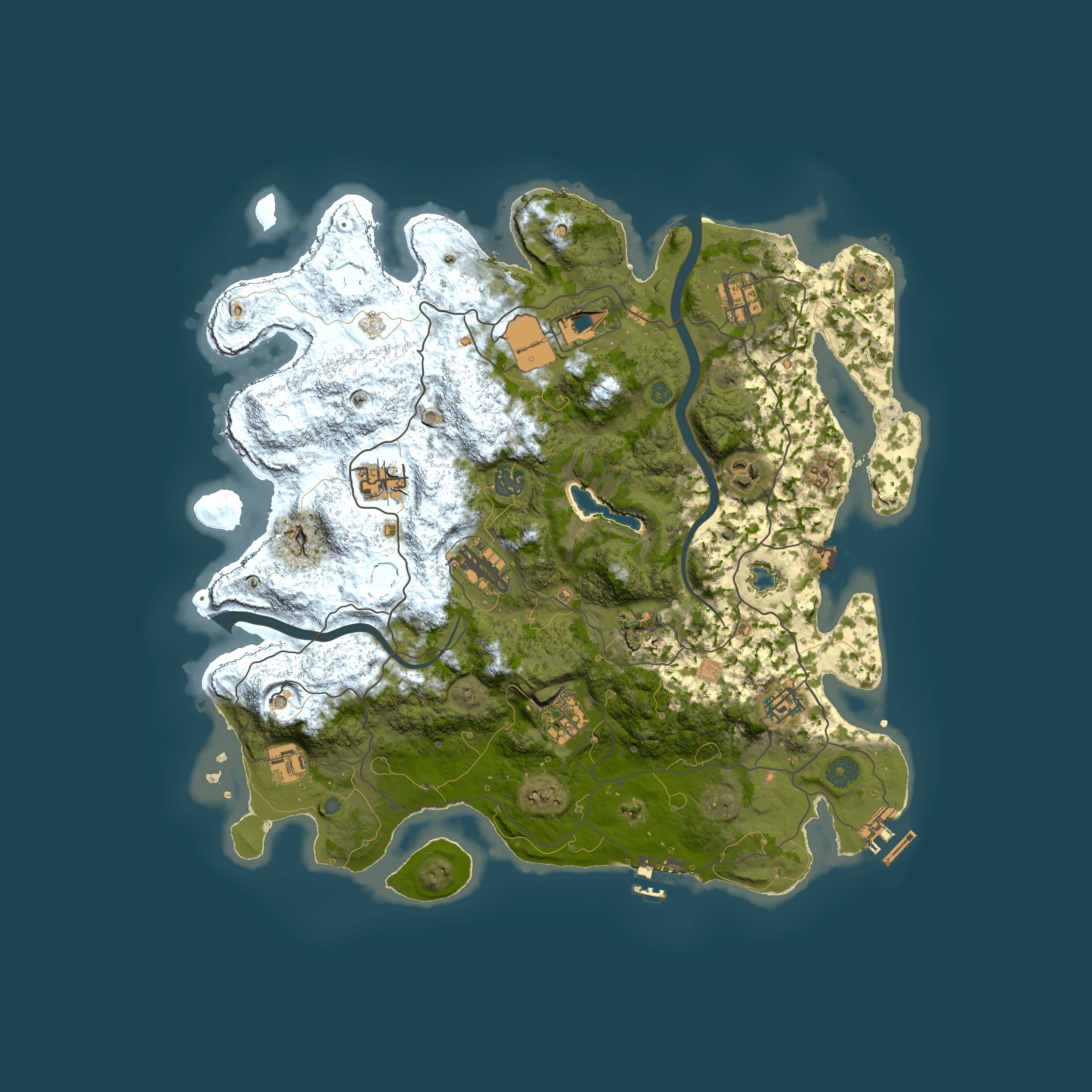 Full top-down render of Rust map seed 582846969, 4000x4000m