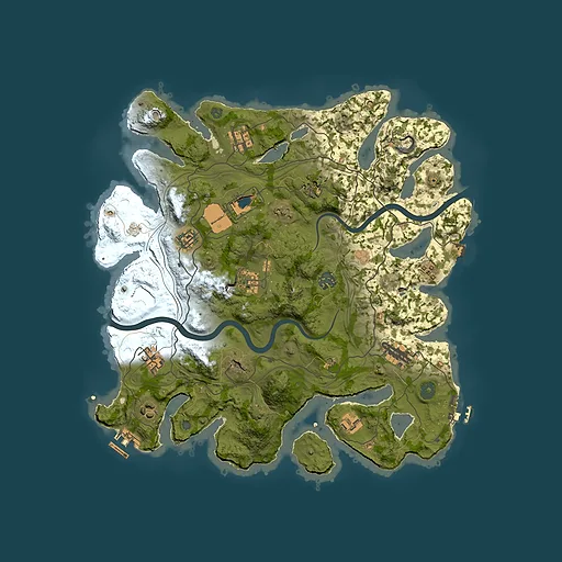 Rust map seed 1337, 3800x3800m top-down preview