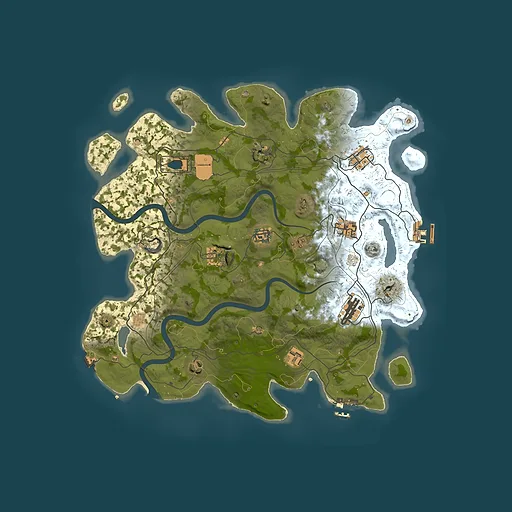 Rust map seed 1337, 4000x4000m top-down preview