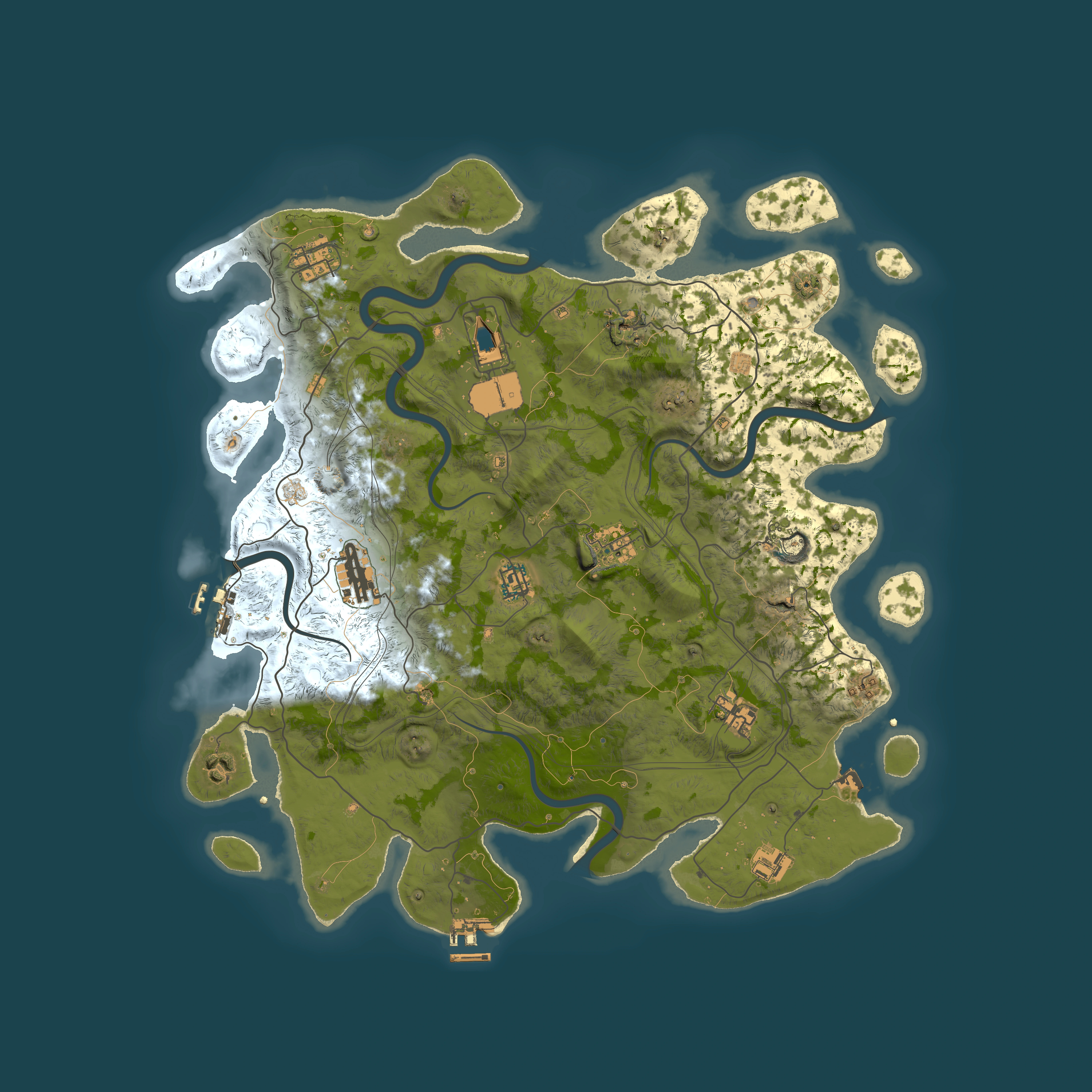Full top-down render of Rust map seed 1112022, 4250x4250m