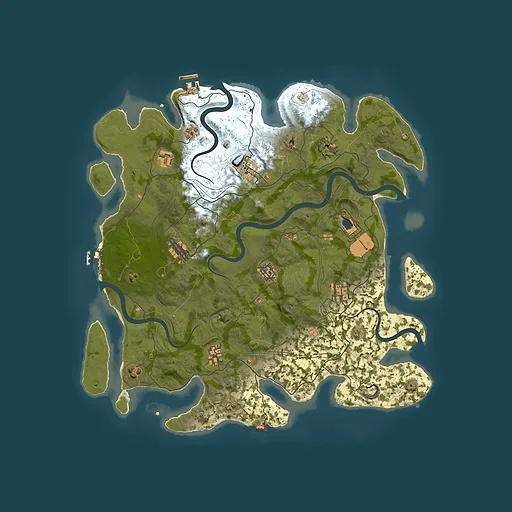 Rust map seed 1337, 4250x4250m top-down preview