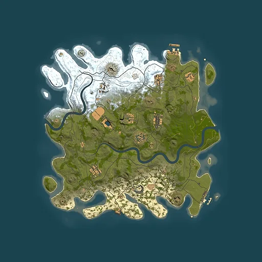 Rust map seed 1337, 4000x4000m top-down preview