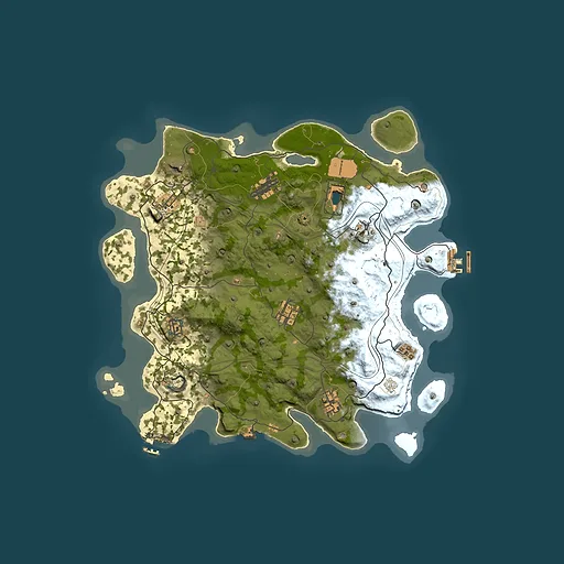 Rust map seed 1337, 3750x3750m top-down preview
