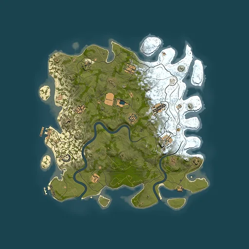 Rust map seed 1337, 4000x4000m top-down preview