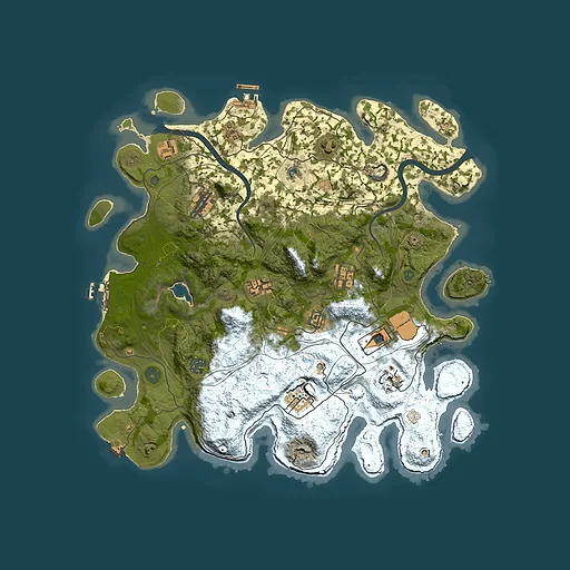 Rust map seed 1337, 4000x4000m top-down preview