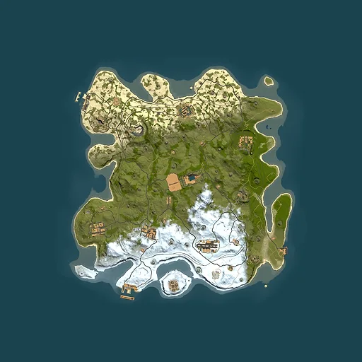 Rust map seed 1337, 3750x3750m top-down preview