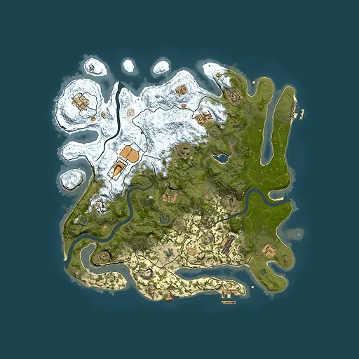 Rust map seed 1592395065, 4000x4000m top-down preview
