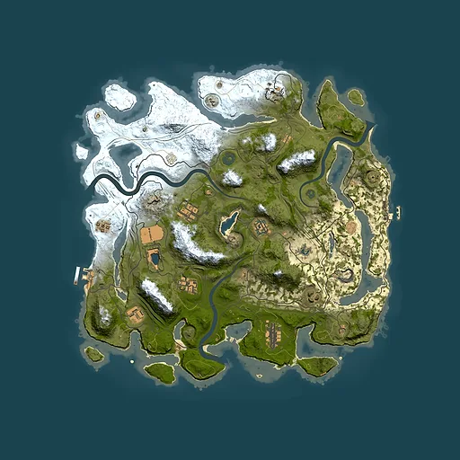 Rust map seed 1337, 4000x4000m top-down preview