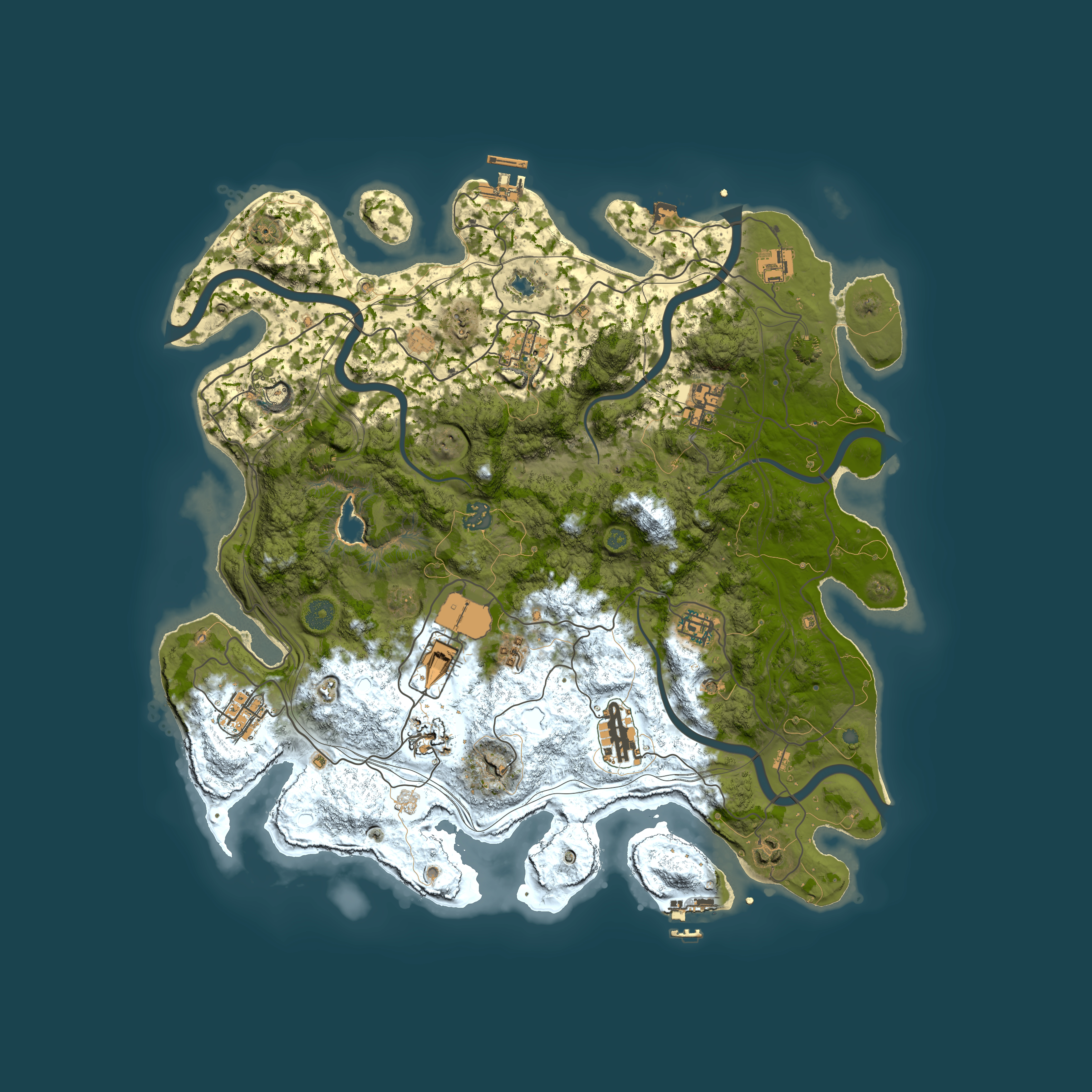 Full top-down render of Rust map seed 1890359124, 4250x4250m