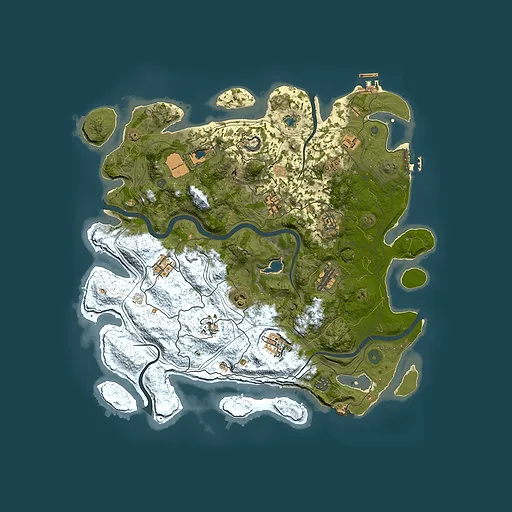 Rust map seed 133331, 4250x4250m top-down preview