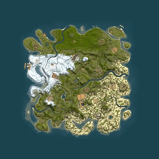 Rust map seed 48535, 4250x4250m top-down preview