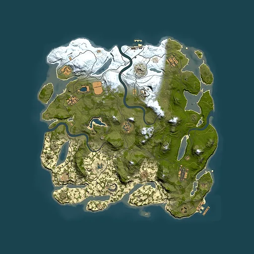 Rust map seed 1337, 4000x4000m top-down preview