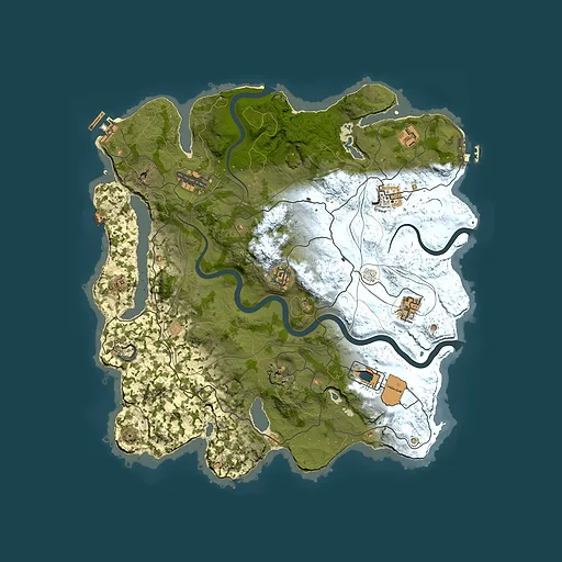 Rust map seed 2712, 3900x3900m top-down preview