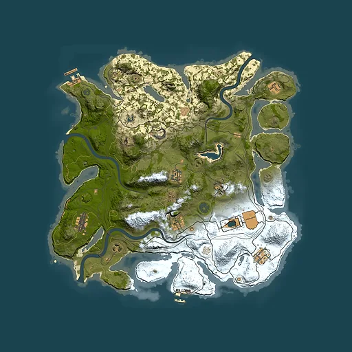 Rust map seed 1337, 4000x4000m top-down preview