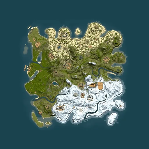 Rust map seed 1874783067, 4000x4000m top-down preview