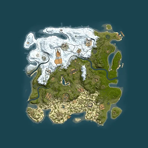 Rust map seed 595375990, 4000x4000m top-down preview