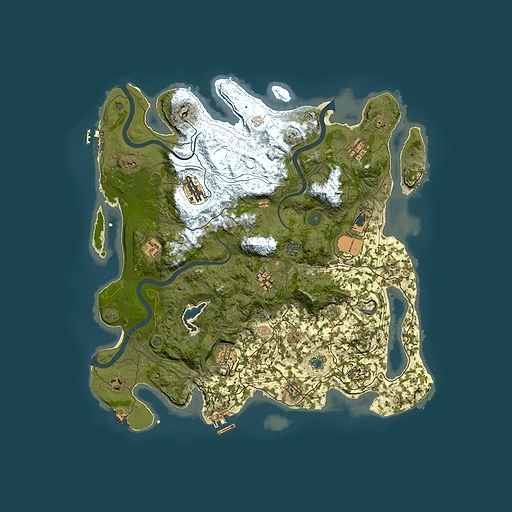 Rust map seed 0, 4250x4250m top-down preview