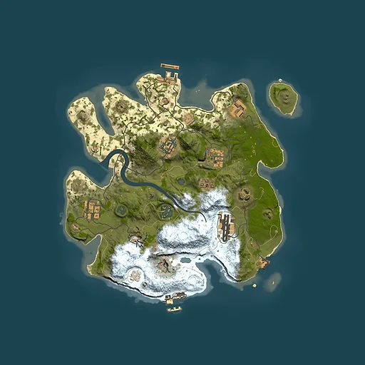 Rust map seed 201236834, 3000x3000m top-down preview