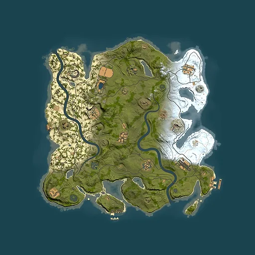 Rust map seed 1337, 3800x3800m top-down preview