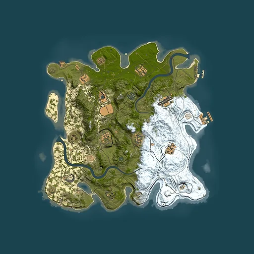 Rust map seed 1337, 3800x3800m top-down preview
