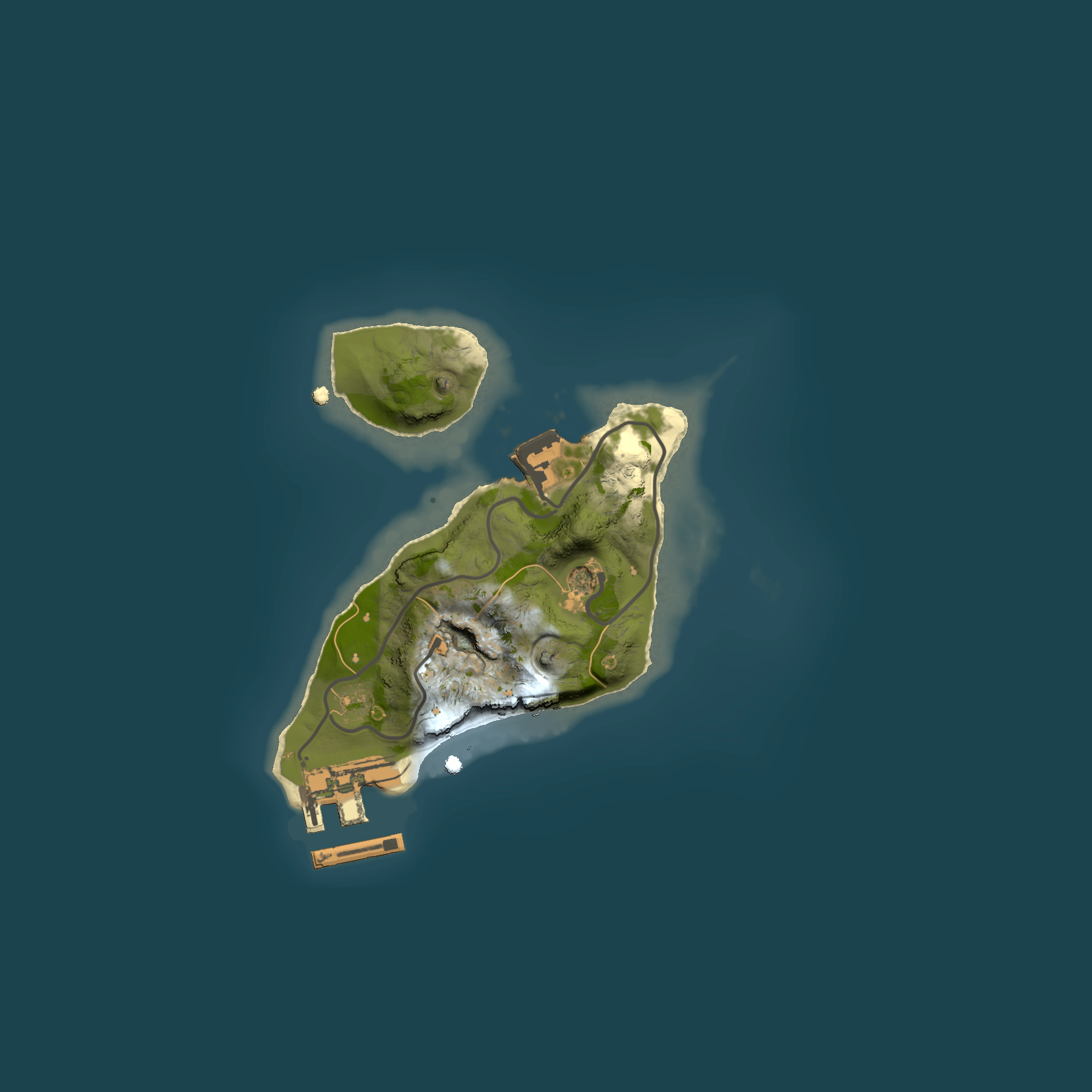 Full top-down render of Rust map seed 70350601, 1500x1500m