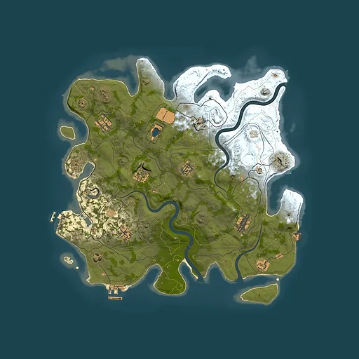 Rust map seed 1337, 4000x4000m top-down preview