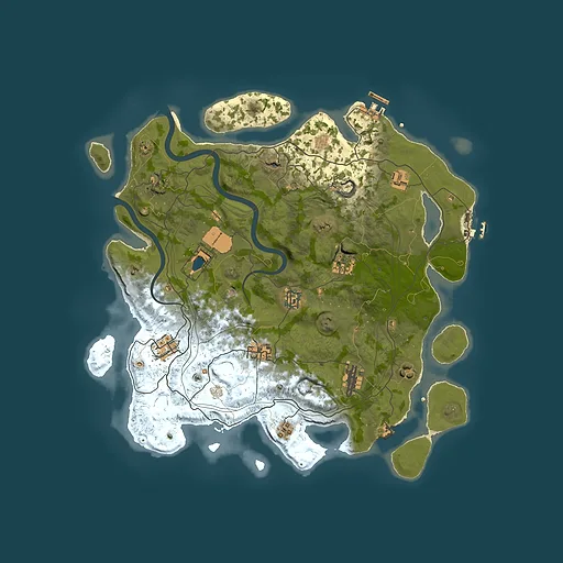 Rust map seed 1112022, 4000x4000m top-down preview