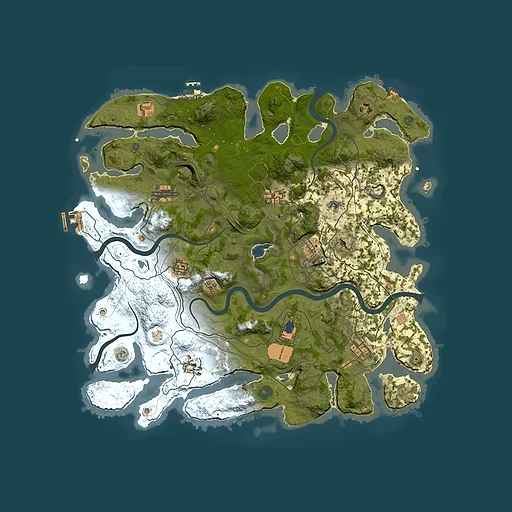 Rust map seed 1337, 4250x4250m top-down preview