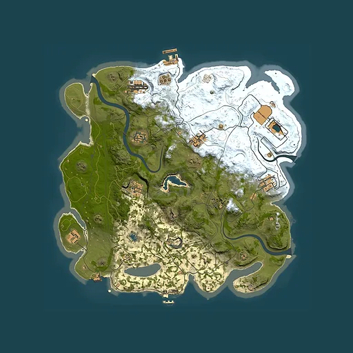 Rust map seed 1337, 3800x3800m top-down preview