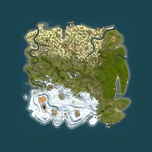 Rust map seed 1337, 4000x4000m top-down preview