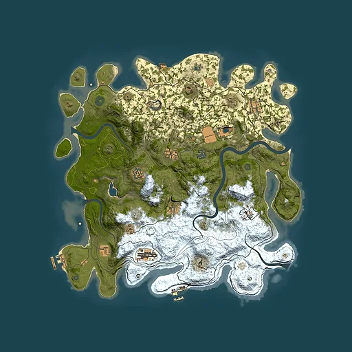 Rust map seed 0, 4250x4250m top-down preview