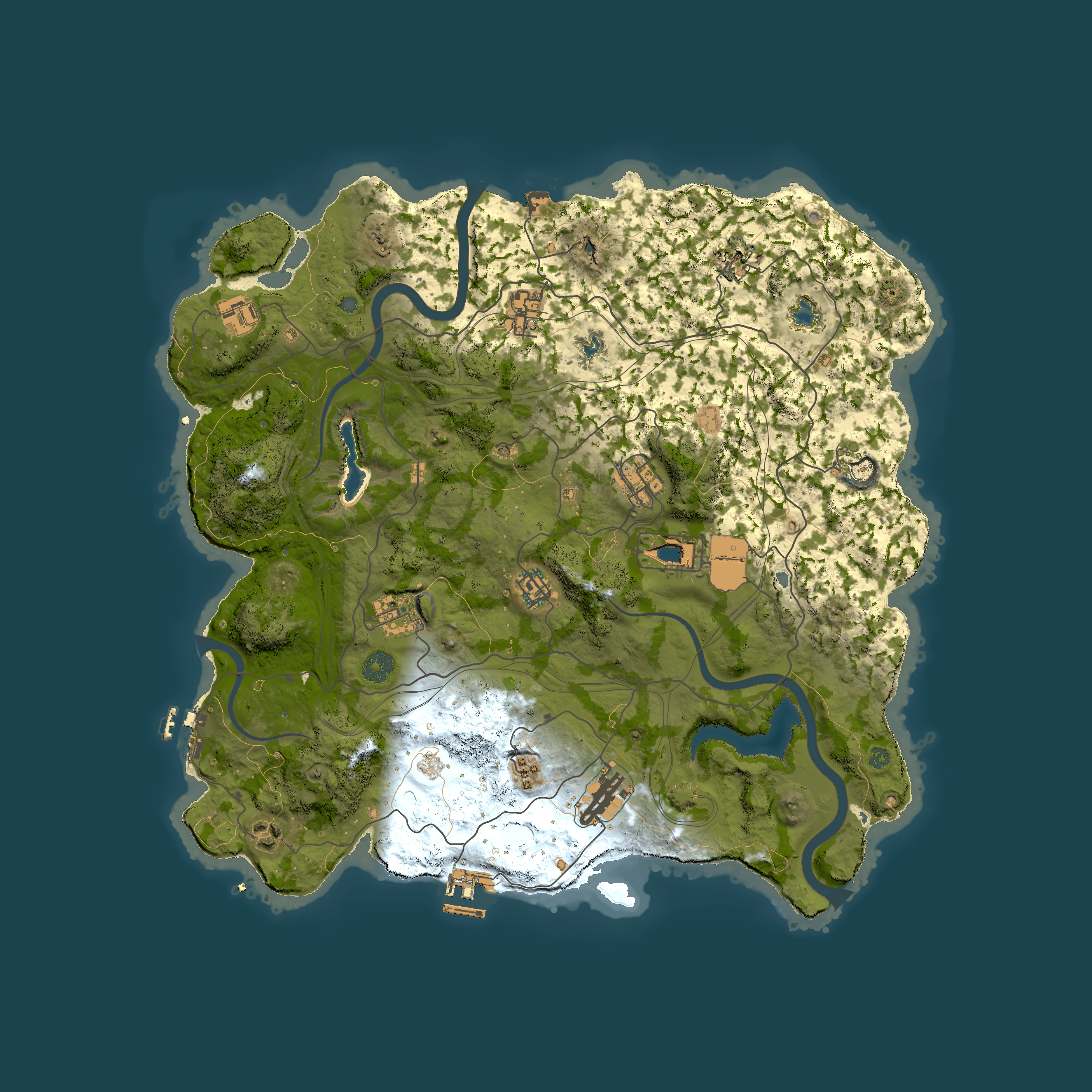 Full top-down render of Rust map seed 1304414269, 4000x4000m