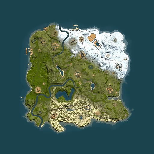 Rust map seed 913671600, 3750x3750m top-down preview