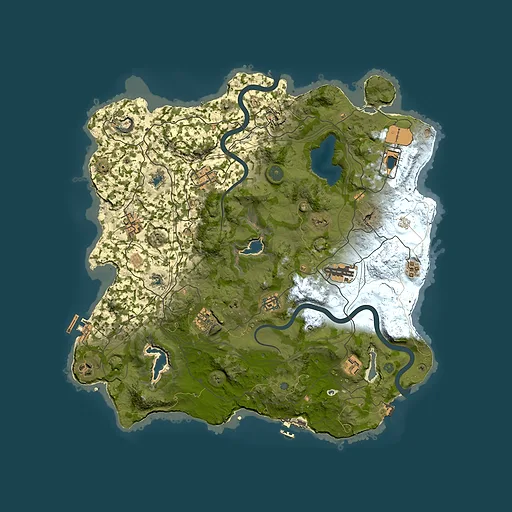 Rust map seed 1493370689, 4000x4000m top-down preview