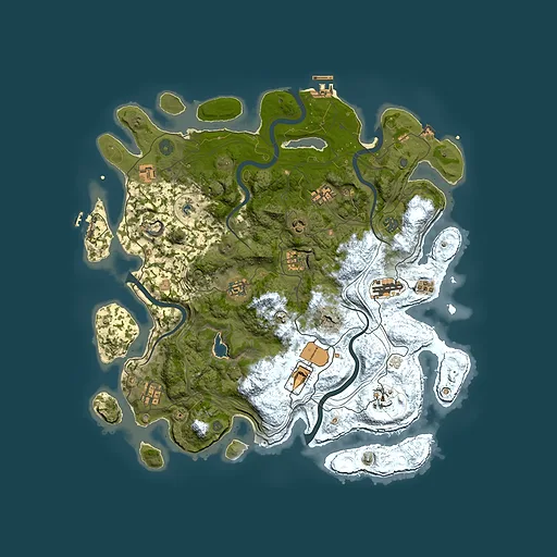 Rust map seed 0, 4250x4250m top-down preview