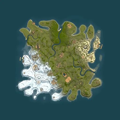 Rust map seed 1337, 4000x4000m top-down preview