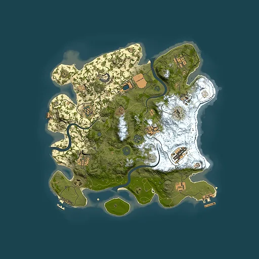 Rust map seed 713077201, 3500x3500m top-down preview