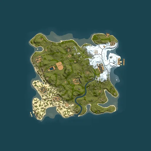 Rust map seed 1337, 3350x3350m top-down preview