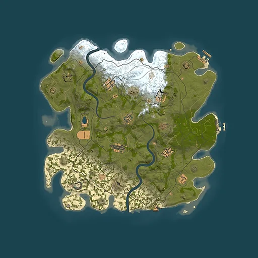 Rust map seed 1337, 4000x4000m top-down preview